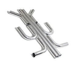 8PC 2.5″SS DIY Custom 45/90/180 Degree+47″Straight Pipe+ Crossover X- Pipe Kit