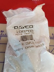 Dayco Hydraulic Coupling 108760, New Old Stock, Opened Bag, Free Shipping