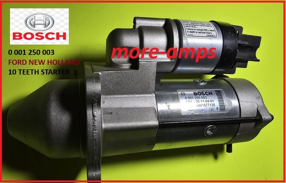 OEM New Holland CASE Reman Starter Motor 5801577136 Bosch 0001250003