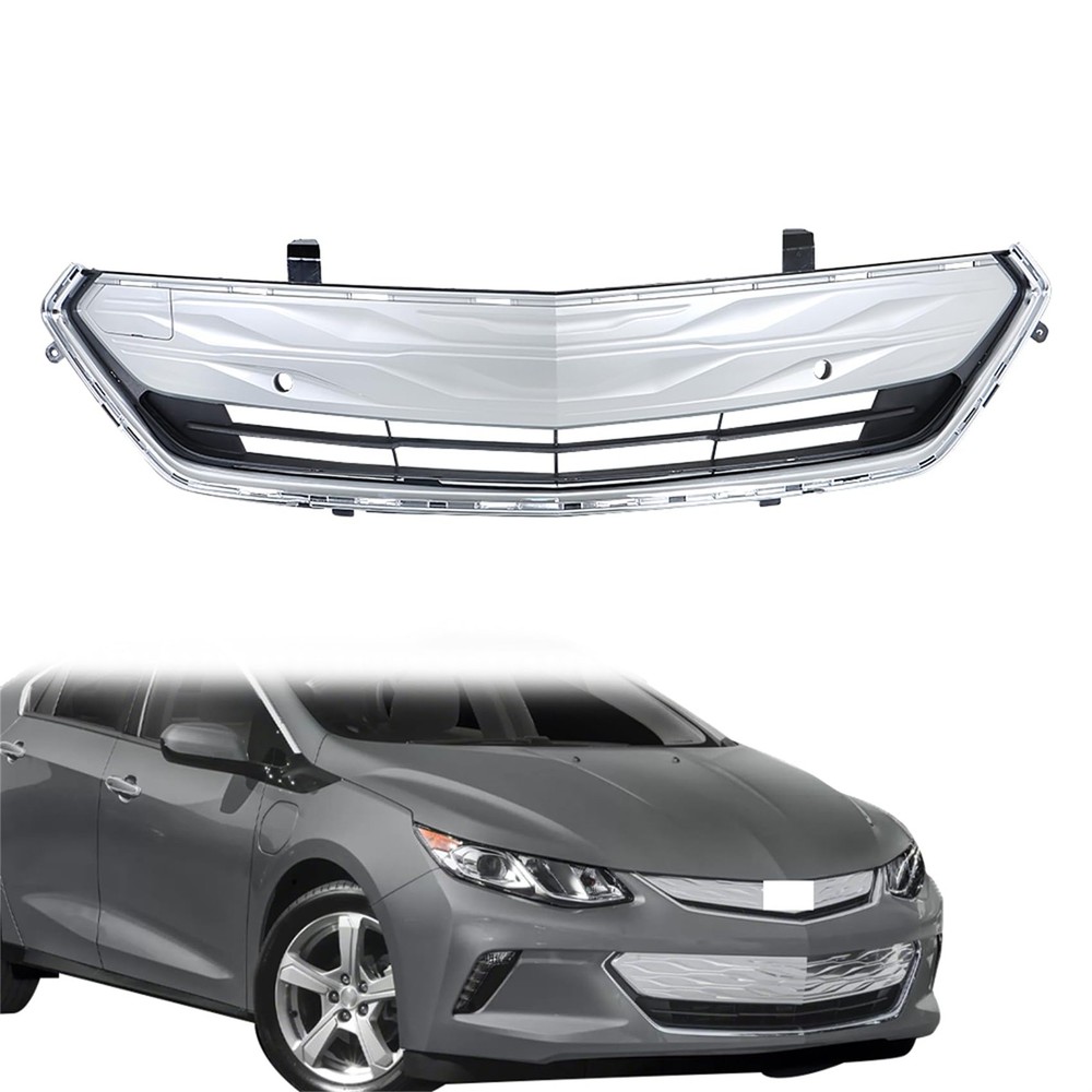 Lower Front Grille with Holes Silvery Black Replacement Volt Premier 2016-2019