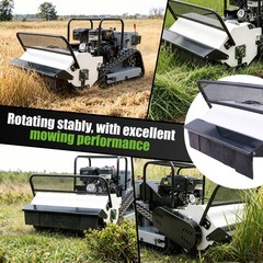 15HP Remote Control Crawler Mower 65° Climbing Brush Cutter Tracked