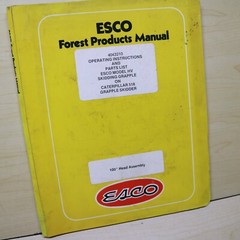 ESCO model HV CATERPILLAR 518 Grapple Skidder Parts Operation Owner Manual guide