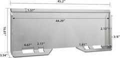 1/4″ 1/2″ 3/8″ Thick Skid Steer Mount Plate Adapter Loader Quick Tach Attachment