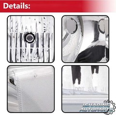 87-91 F150 F250 F350 Bronco Headlights Chrome Clear Reflector E9TZ13008D