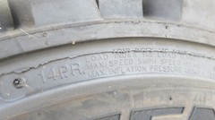 33×15.50-16.5 Solideal New Air Filled on 8 Hole Wheels, 331550165 TYRE, X 4