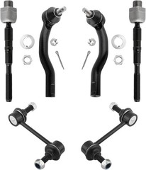 BOXI (Set of 6) Front Sway Bar Links + Inner and Outer Tie Rod Ends Kit Fit for