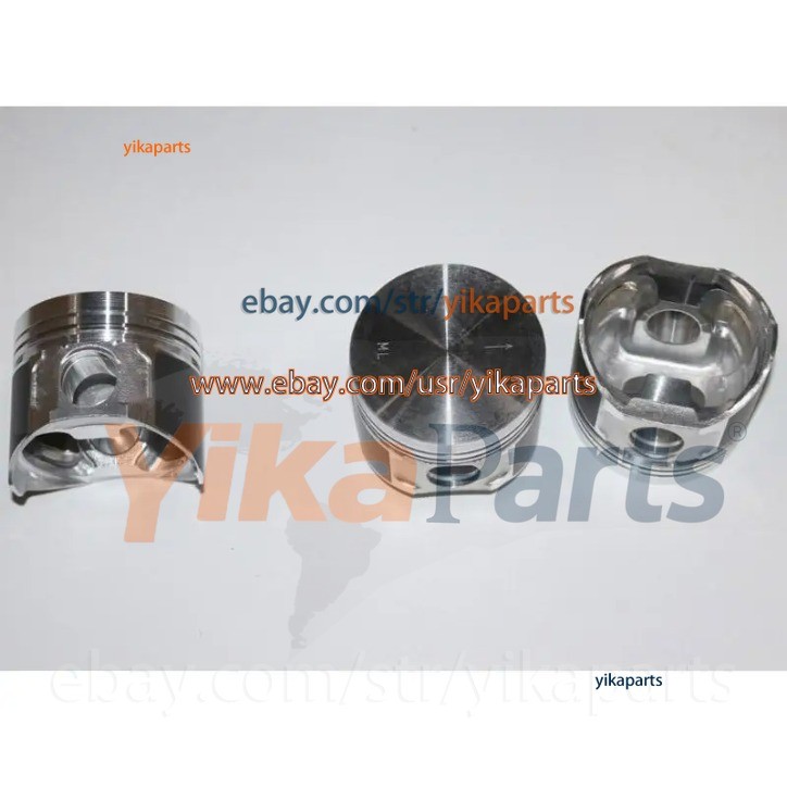 3 Sets STD Piston Kit With Ring 121450-22020 For Yanmar 3T72 Engine 72MM