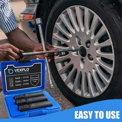 VEXPLO 10 Spline Lug Nut Key Set, Thicker Wall Wall, 3 Piece Pack