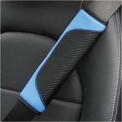 2PCS Car Seat Belt Cover, Carbon Fiber Safety Seatbelt Shoulder Strap Covers