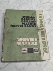 1980 CHASSIS SERVICE MANUAL IMPALA REPAIR CHEVROLET CAMARO MALIBU MONTE CARLO
