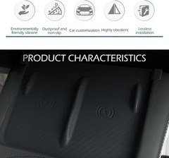 Wireless Charging Mat for Tesla Model Y/3 (2021-2025), Anti-Slip Color: Black