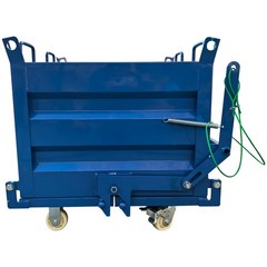 2200lbs Load Self-Dumping Hopper: Manual Forklift-Operated Steel Turnover Box