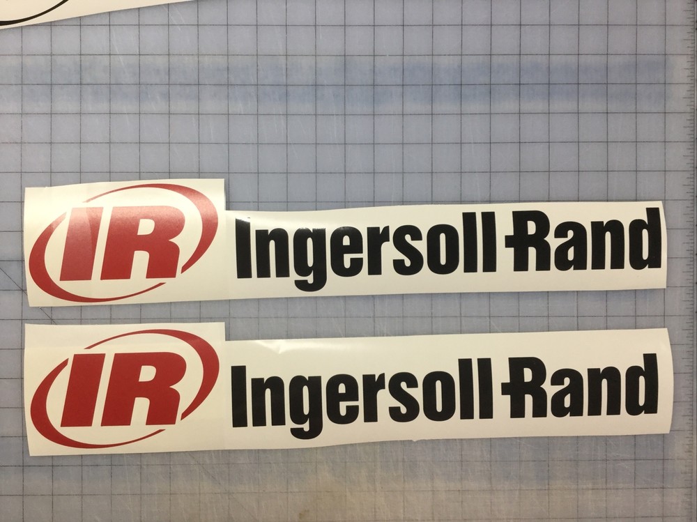 1-set Of Red And Black IR Ingersoll Rand Air Compressor Bobcat Decal 30 inch set