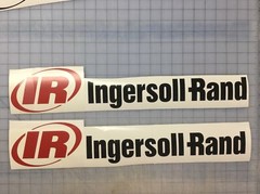 1-set Of Red And Black IR Ingersoll Rand Air Compressor Bobcat Decal 30 inch set