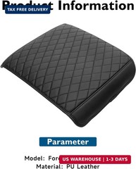 Leather Center Console Cover for 2021-2026 Ford F150 Armrest Pad Bucket Seat