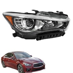 1 Pc Headlight Right Side for 2014-2017 Q50 Direct Mount no AFS 260104HB0B