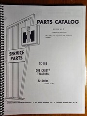 IH International Cub Cadet 680 1210 1282 Tractor Parts Catalog Manual TC-193 ’85
