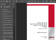 CASE IH 470 STEIGER TRACTOR MANUAL OPERATORS SERVICE SHOP ENGINE REPAIR PDF USB