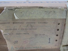 Transmission Mainshaft Allis Chalmers 2097940 New Old Stock #MP1