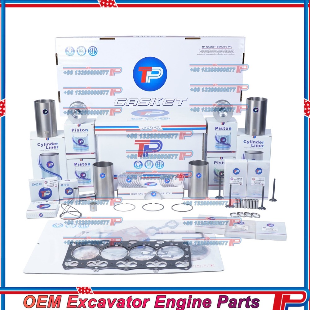 TP AU-4LE2X SYBB01 YSA-01 Tier4 Final Engine Overhaul Rebuild Kit for Isuzu
