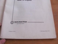 Detroit Diesel Engines Series 53 Operators Manual 6SE337 1975 Revision