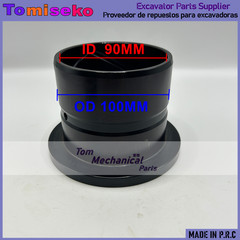1pc Bucket Bushing 90x100x90x130mm (ID*OD*H*Flange) Bearing Steel With Flange