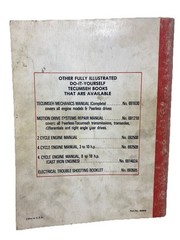 1982 Tecumseh Engines Mechanics Handbook 3-10 H.P. Part 692509