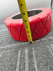 Raymond 1060703/003 Polyurethane Tire 2 X 4.50 X 8 Flat Diamond Thread Red