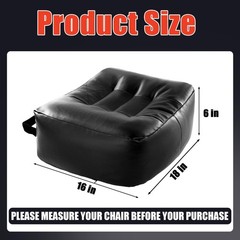 HOMBYS Extra Thick Chair Cushions for 18 inches x 16 x 6 inches, Black