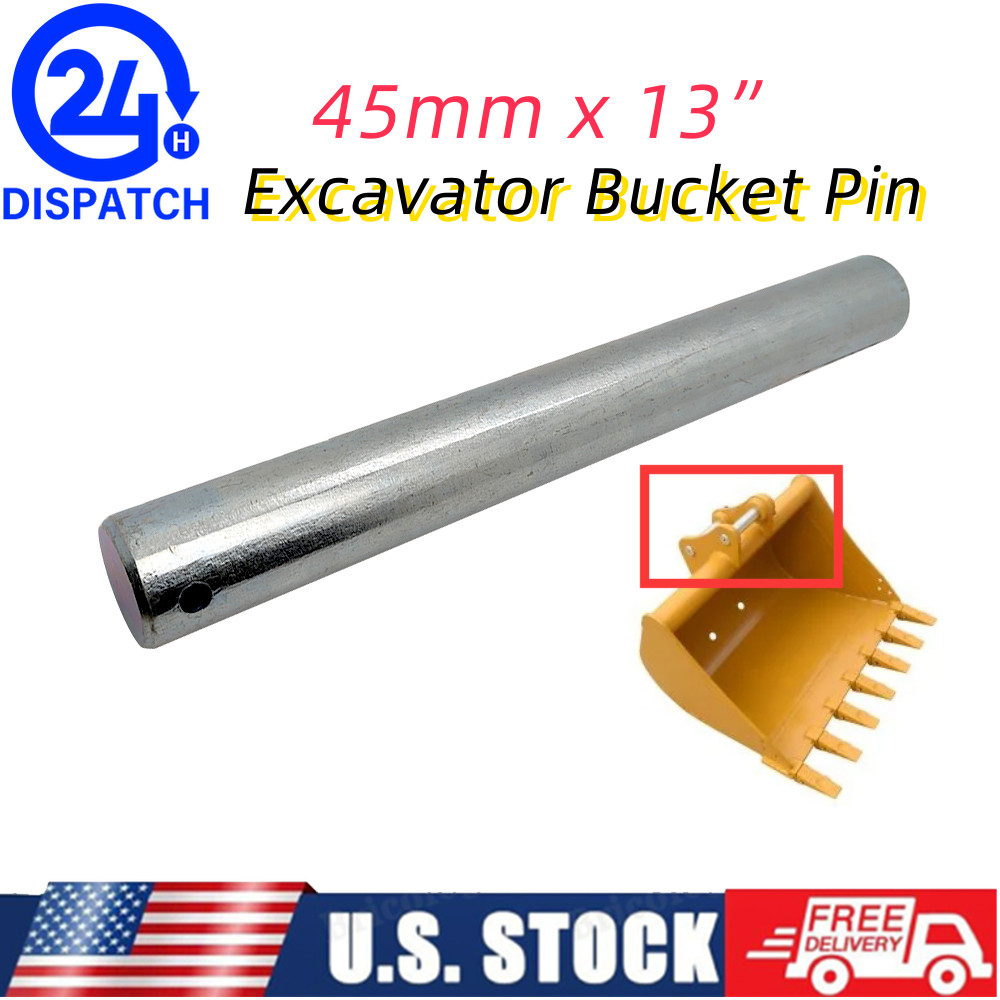 45mm x 13-In Excavator Bucket Pin for John Deere Kubota Case Case IH Caterpillar