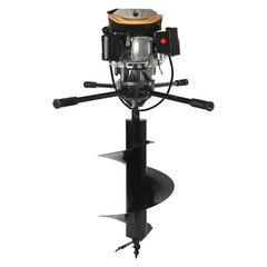 9HP 223CC 4 Cycle Fence Post Hole Digger Earth Auger Borer Ground Drill 16″ Bit