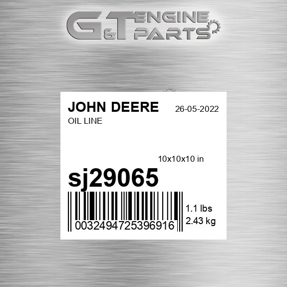 SJ29065 OIL LINE fits JOHN DEERE (Surplus Open Box)