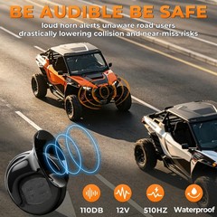 YUDE ATV SXS UTV Turn Signal Kit with 110dB Horn,Pre-Wired,Plug and Play | Bl…