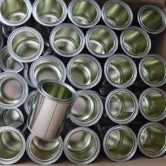 LAUCO Empty Paint Cans with Lids, 16 oz Pint Metal Paint Cans, 12 Pack, Durable