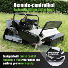 15HP Remote Control Crawler Mower 65° Climbing Brush Cutter Tracked