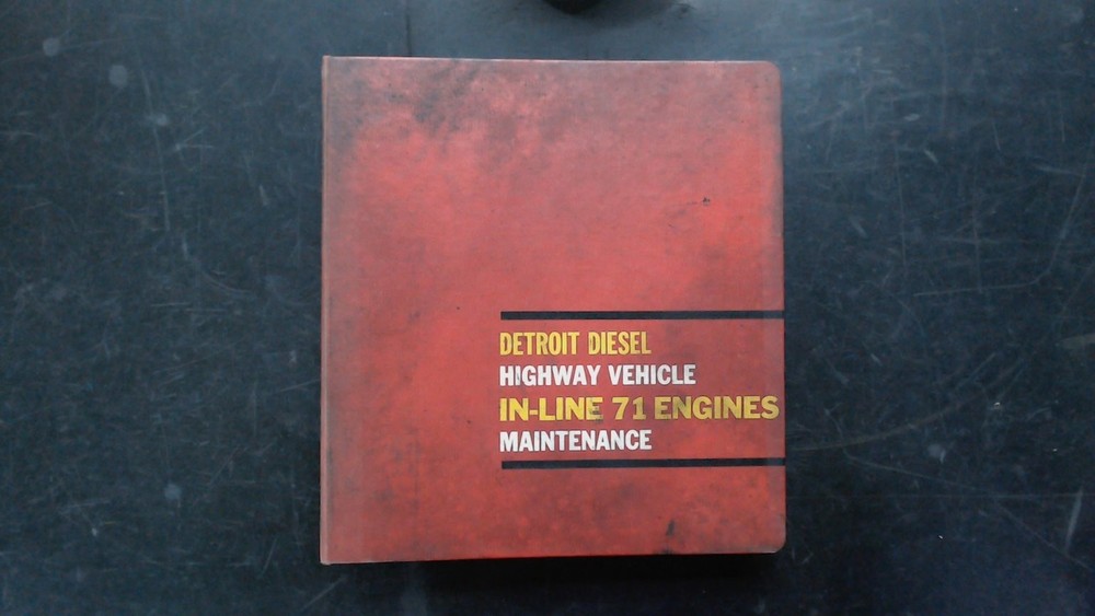 Detroit Diesel In-Line 71 Engines Maintenance Manual 1971 Service GM