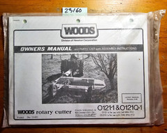 Woods O121-1 O121Q-1 Rotary Cutter Mower Operator’s & Parts Manual F-6462 9/86