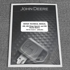 John Deere 458, 458 Silage, 558 Round Baler Service Technical Manual – TM1735