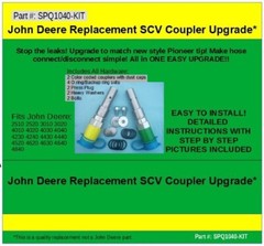 ISO (Pioneer) quick coupler conversion for John Deere 10-40 series Tractors