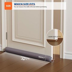 MAGZO Door Draft Stopper, 36 Inch Under Blocker 36in x 4in, Gray