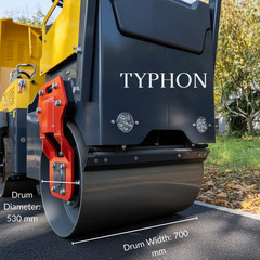 TYPHON Fury 10 Road Roller Compactor 1 Ton B&S 13.5hp Gas Soil Asphalt Rollers