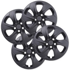 17 Inch Black Matte Hubcaps for Toyota RAV4 2019-2025 Snap-on Wheel Covers 4Pcs