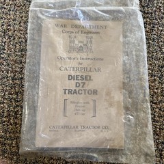 Cat Caterpillar Diesel D7 Tractor Operators Instruction War Department