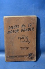 Caterpillar Diesel No 12 Motor Grader Parts Shop Manual Book Catalog Reference