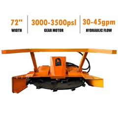Wolverine 72″ HD Forestry Disc Mulcher Brush Cutter Skid Steer Attachment