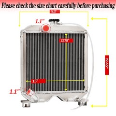 2-Row Radiator fit Kubota Power Unit Model A-41 1662572001,1662572061,1662572060
