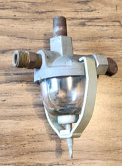 Fuel Sediment Bowl Assembly Vintage Antique Complete with Fittings and Valve
