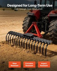VEVOR 6 Pack Landscape Rock Rake Tines Replacement 1″ x 5/16″ Bolt-on Mount