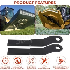 2X For Mower King Skidsteer Brush Hog Mower Rotary Grass Cutter Blades 10mm