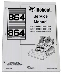 Bobcat 864 Compact Track Loader Service Manual Shop Repair Book 2 Part # 6900945